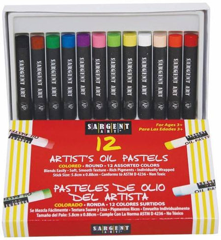 Sargent Art 12 Count Oil Pastels, Assorted 22-2017