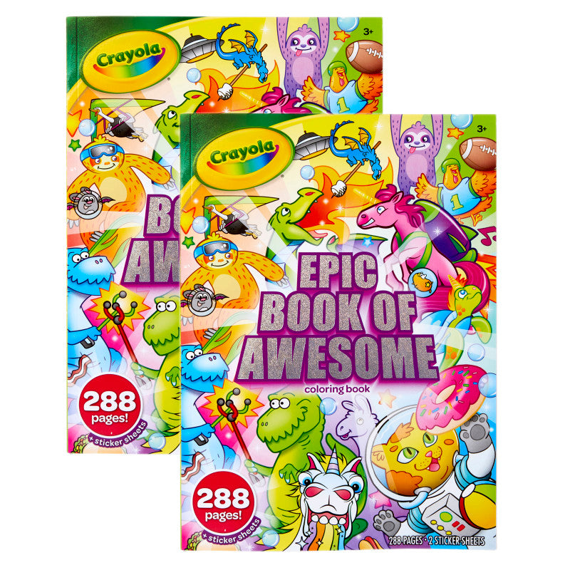 Epic Book of Awesome Coloring Book, 288 Pages, Pack of 2