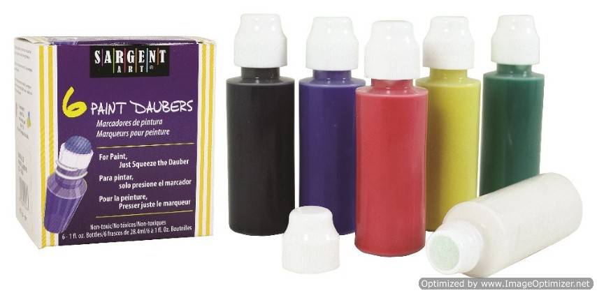 Sargent Art 22-5922 Tempera Paint Markers - set of six 1 oz. bottles