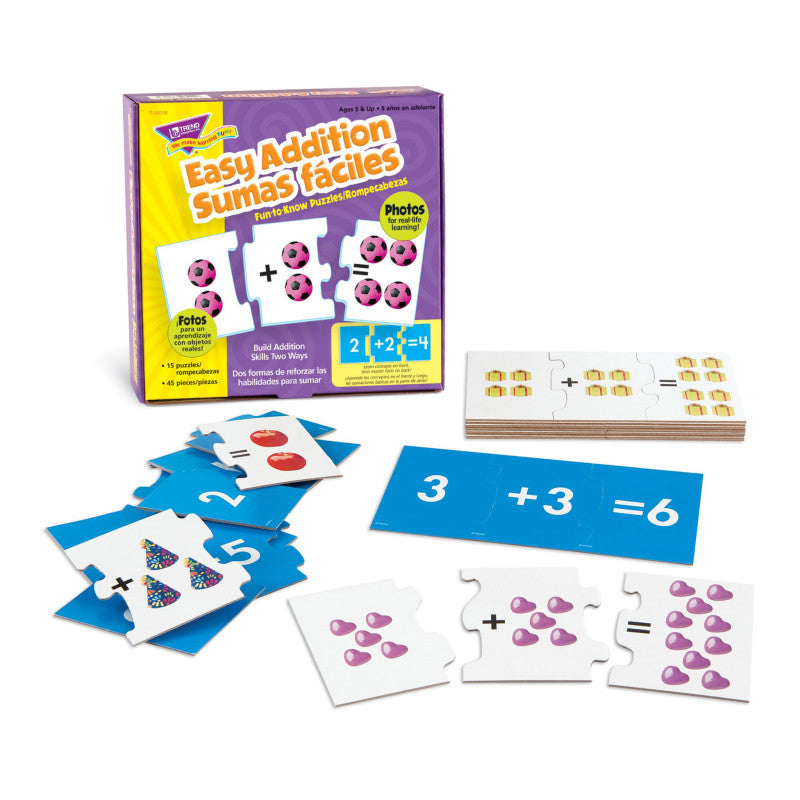 Easy Addition/Sumas faciles Fun-to-KnowÂ® Puzzles