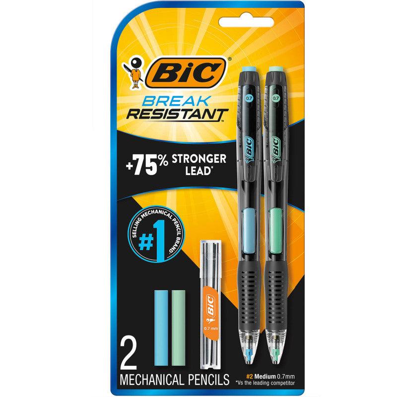 Break Resistant No. 2 Mechanical Pencils with Erasers and Refills, 0.7 mm, 2 Count