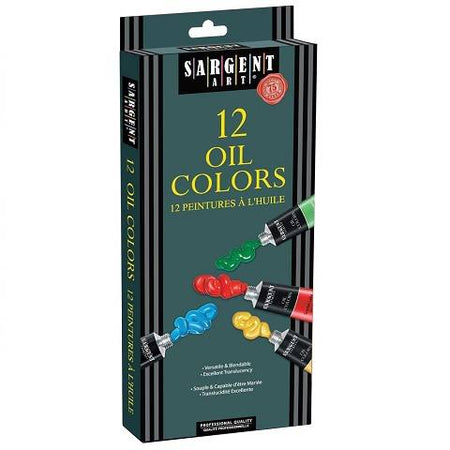 Sargent Art 12-Count Tube Oil Colors Paint Set, Premium 23-0601