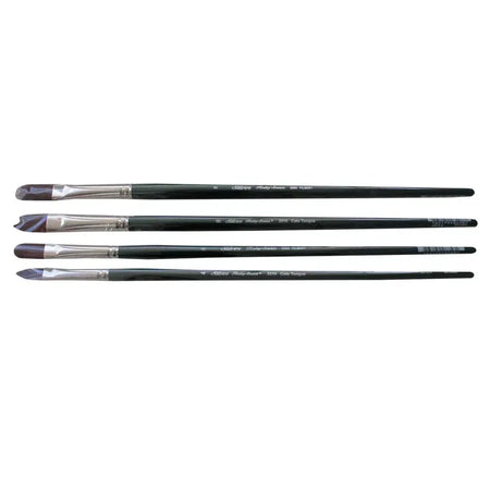 Ruby Satin Cats Tongues, 4 Brushes