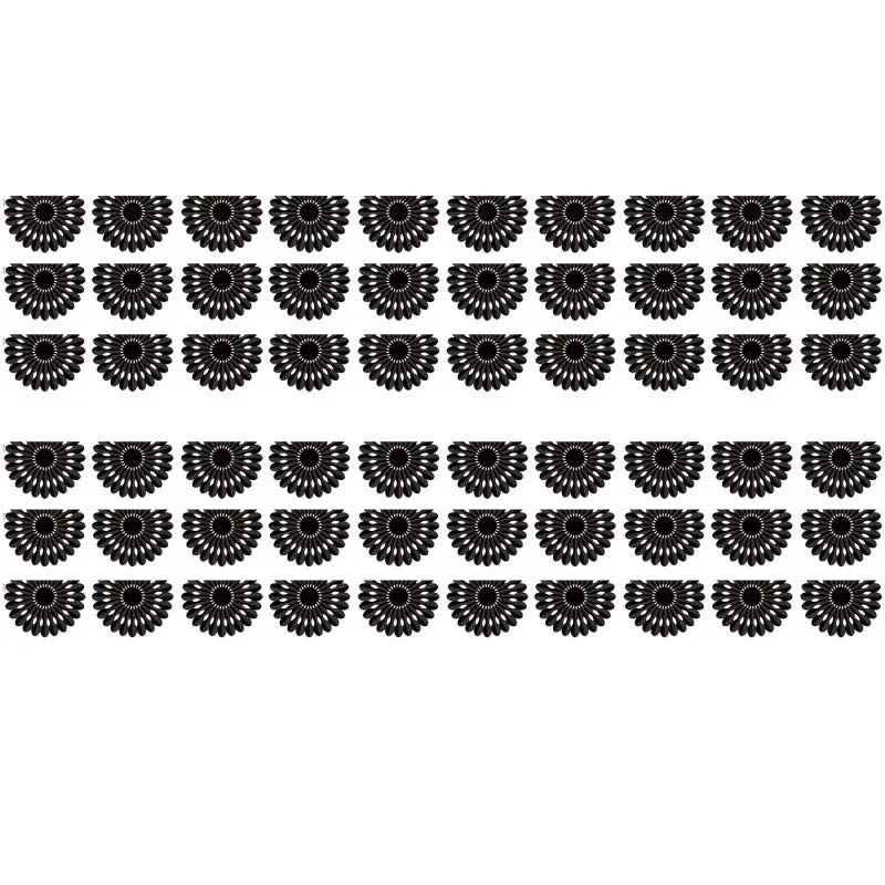 Black and White Fiesta Die-Cut Border Trim, 35 Feet Per Pack, 6 Packs