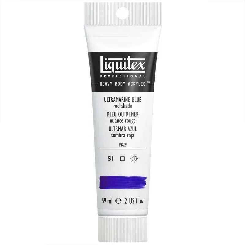Professional Heavy Body Acrylic Paint, 59 mL Tube, Ultramarine Blue (Red Shade)
