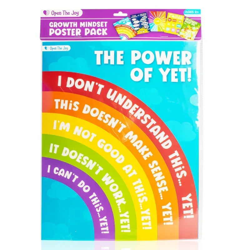 Growth Mindeset Poster Pack, 11" x 14", 5 Posters