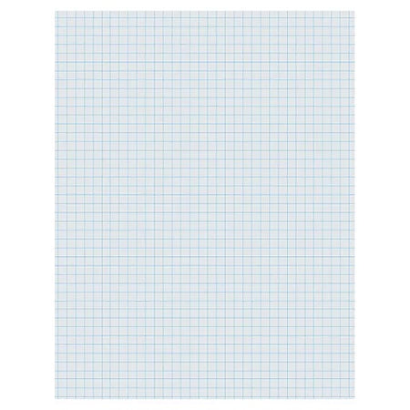 8 1/2" x 11" White 1/4" Quadrille Ruling Composition Paper - 500/Sheets