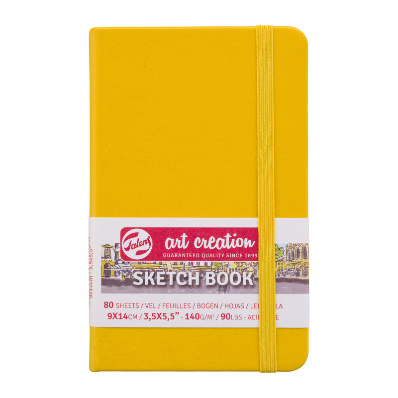 Sketchbook, 80 Sheets, 90lbs, Golden Yellow Cover, 3.5" x 5.5" 243f72b62b9e865006202a0c835896fded2c923c