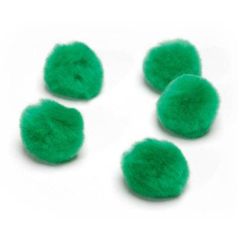 1 inch Acrylic Pom Poms - Kelly Green - 100 pack