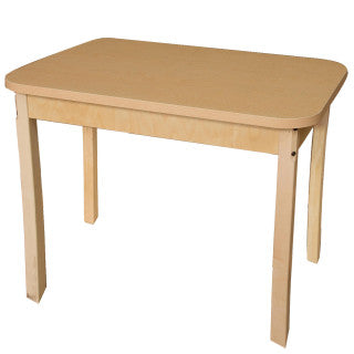 Wood Design, 24" x 48" Rectangle High Pressure Laminate Table with 22" Hardwood Legs, WD-HPL244822