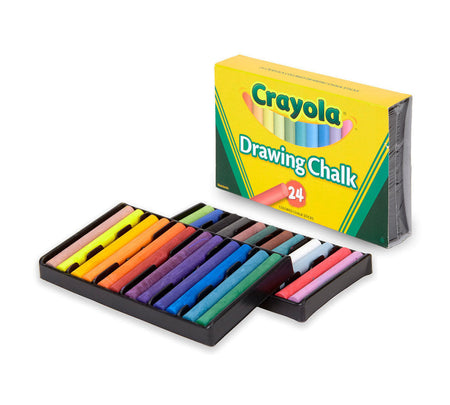 Crayola® Drawing Chalk, 24 Colored Chalk Sticks (BIN51-0404)
