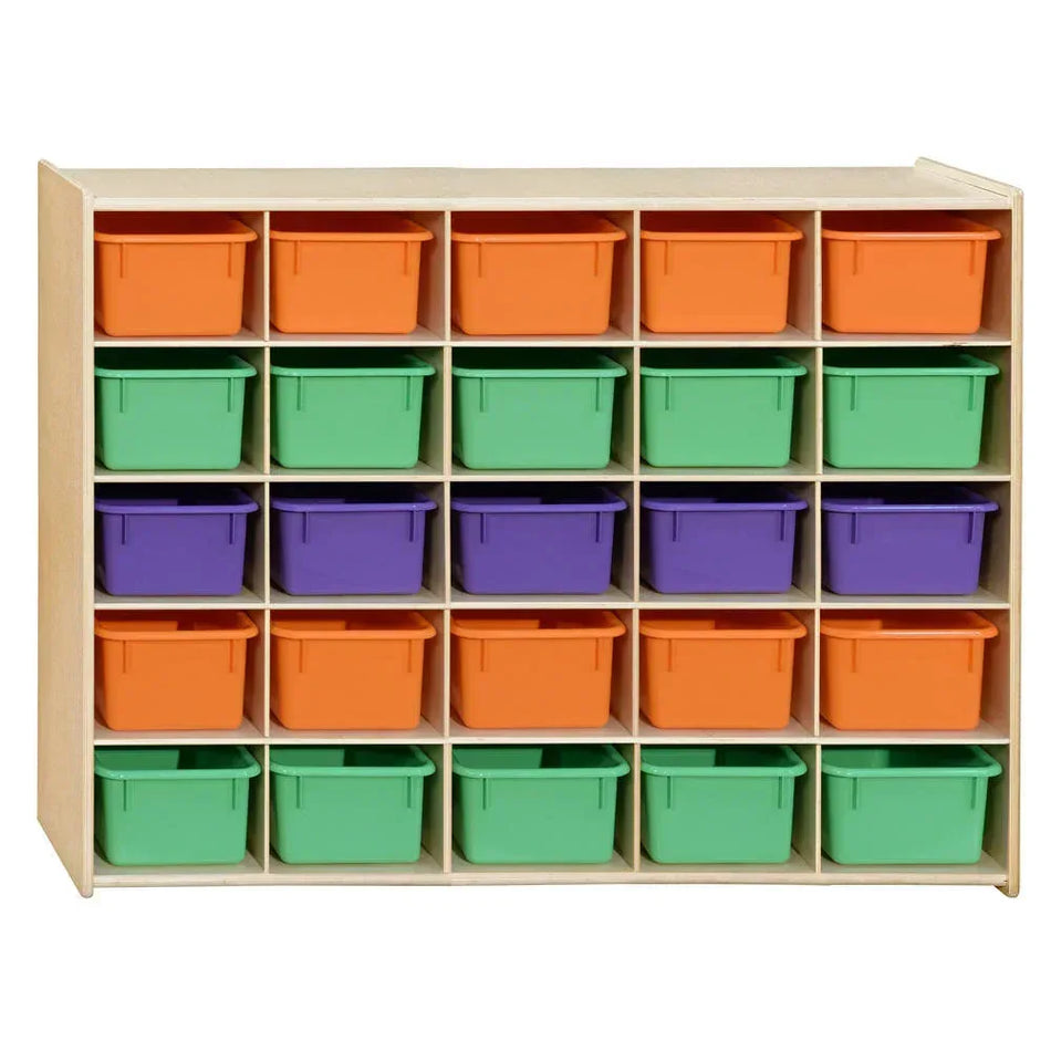 25 Tray Storage with Assorted Pastel Trays
