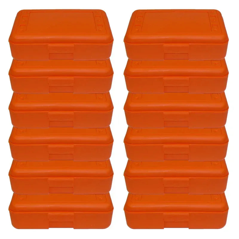 Pencil Box, Orange, Pack of 12