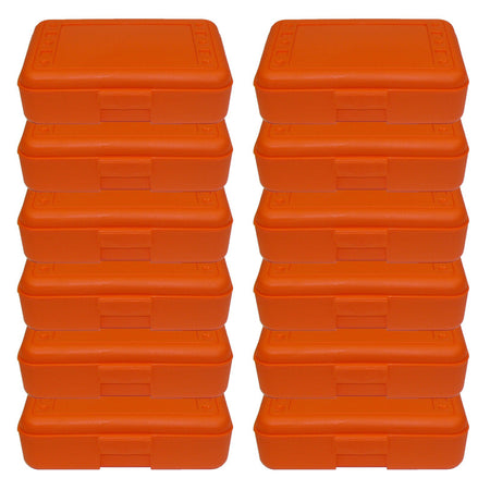 Pencil Box, Orange, Pack of 12