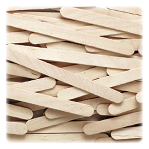 Natural Wood Craft Sticks - 4-1/2" x 3/8" - 1000/box (25350)