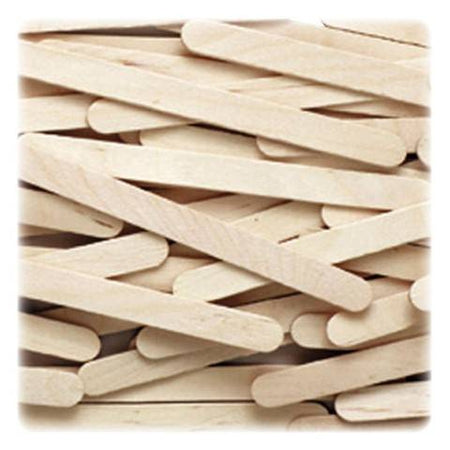 Natural Wood Craft Sticks - 4-1/2" x 3/8" - 1000/box (25350)