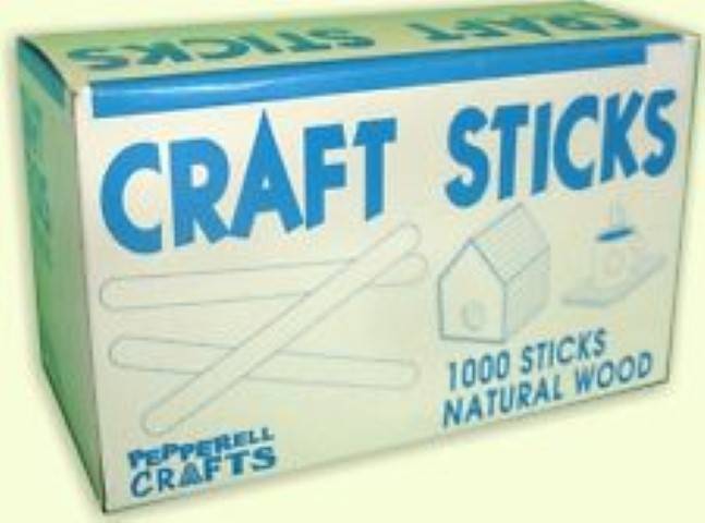 Natural Wood Craft Sticks By The Case - 4-1/2" x 3/8" - 10,000/case (2535010)