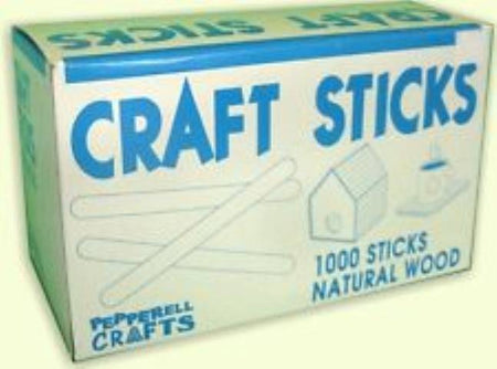 Natural Wood Craft Sticks By The Case - 4-1/2" x 3/8" - 10,000/case (2535010)