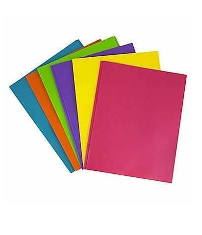 Two Pocket Folder without Prongs 9" x 12" Yellow , 25 per box