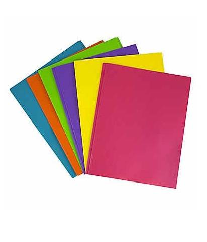 Two Pocket Folder without Prongs 9" x 12" Yellow , 25 per box