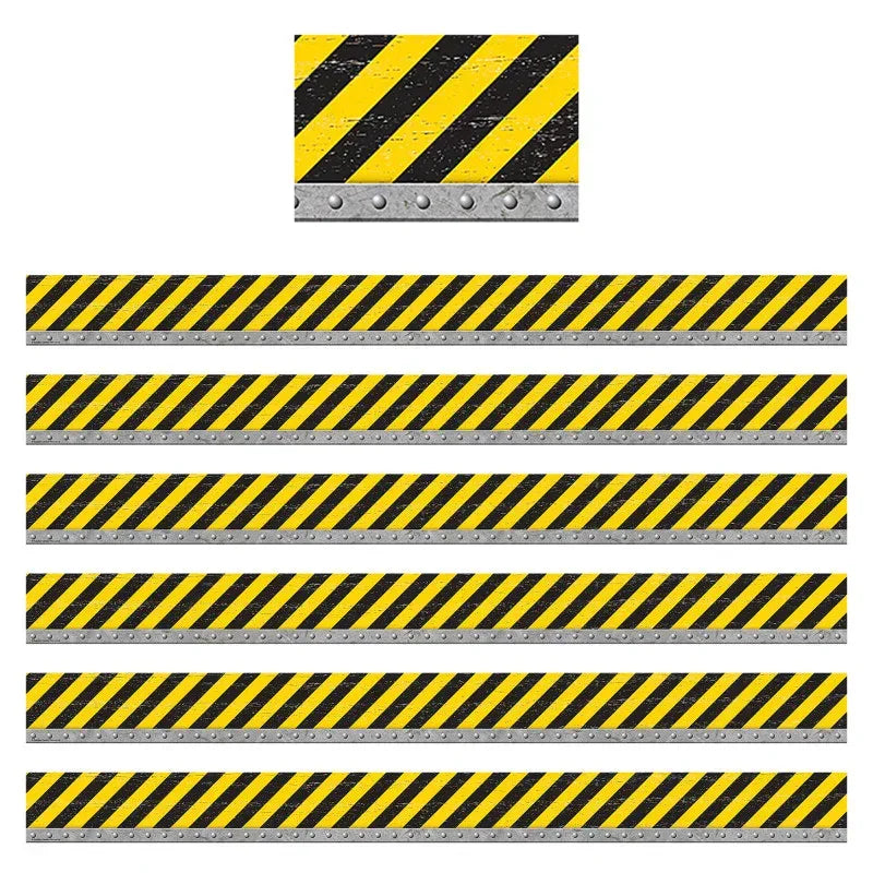 Under Construction Straight Border Trim, 35 Feet Per Pack, 6 Packs
