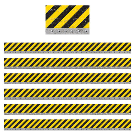 Under Construction Straight Border Trim, 35 Feet Per Pack, 6 Packs