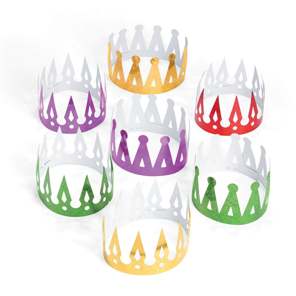 Cardboard Prism Crowns, 24" x 4" - Pack of 12
