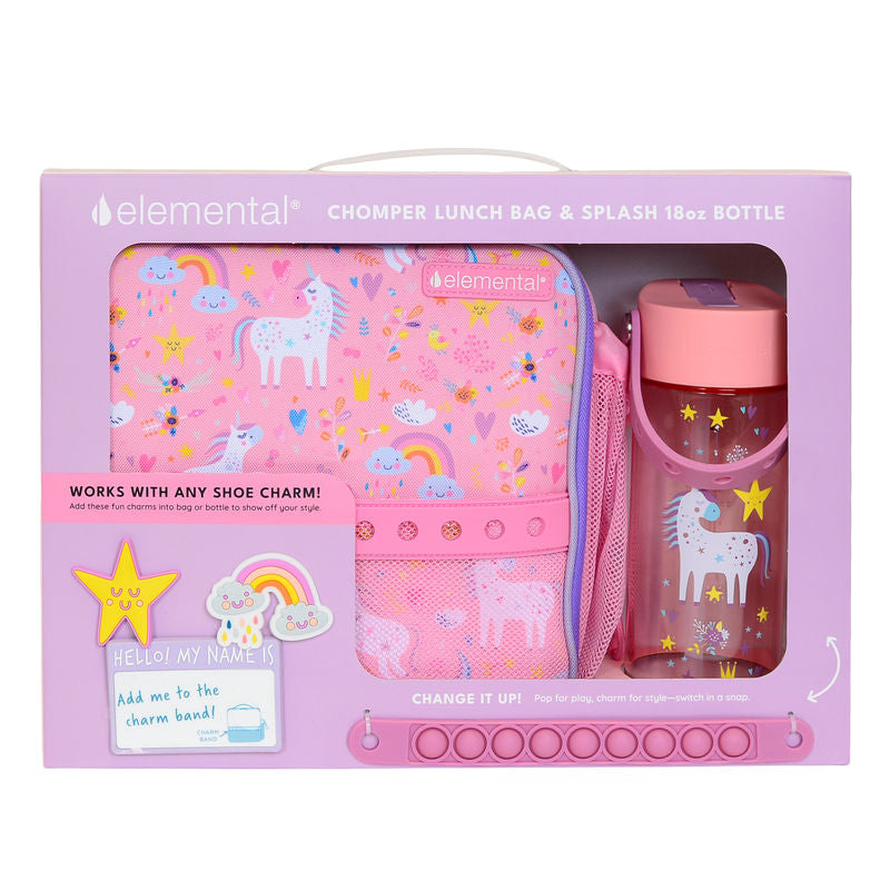 Kids Lunch Bag Combo Pack - Pink Unicorn