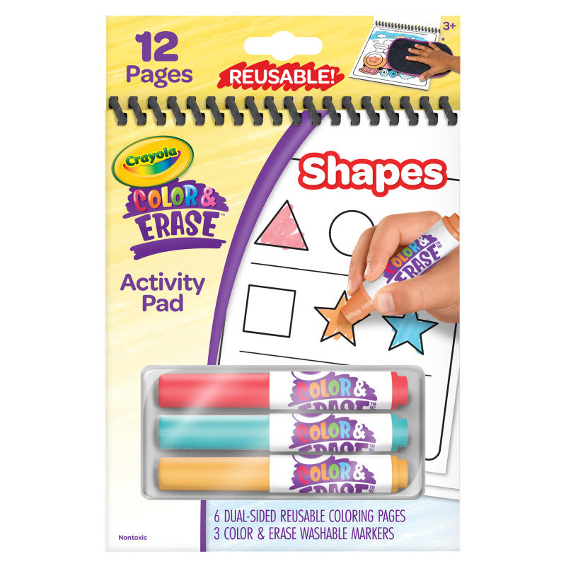 Color & Erase Reusable Activity Pad, Shapes