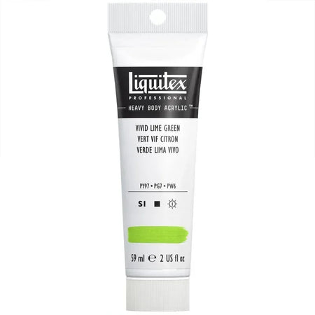 Professional Heavy Body Acrylic Paint, 59 mL Tube, Vivid Lime Green