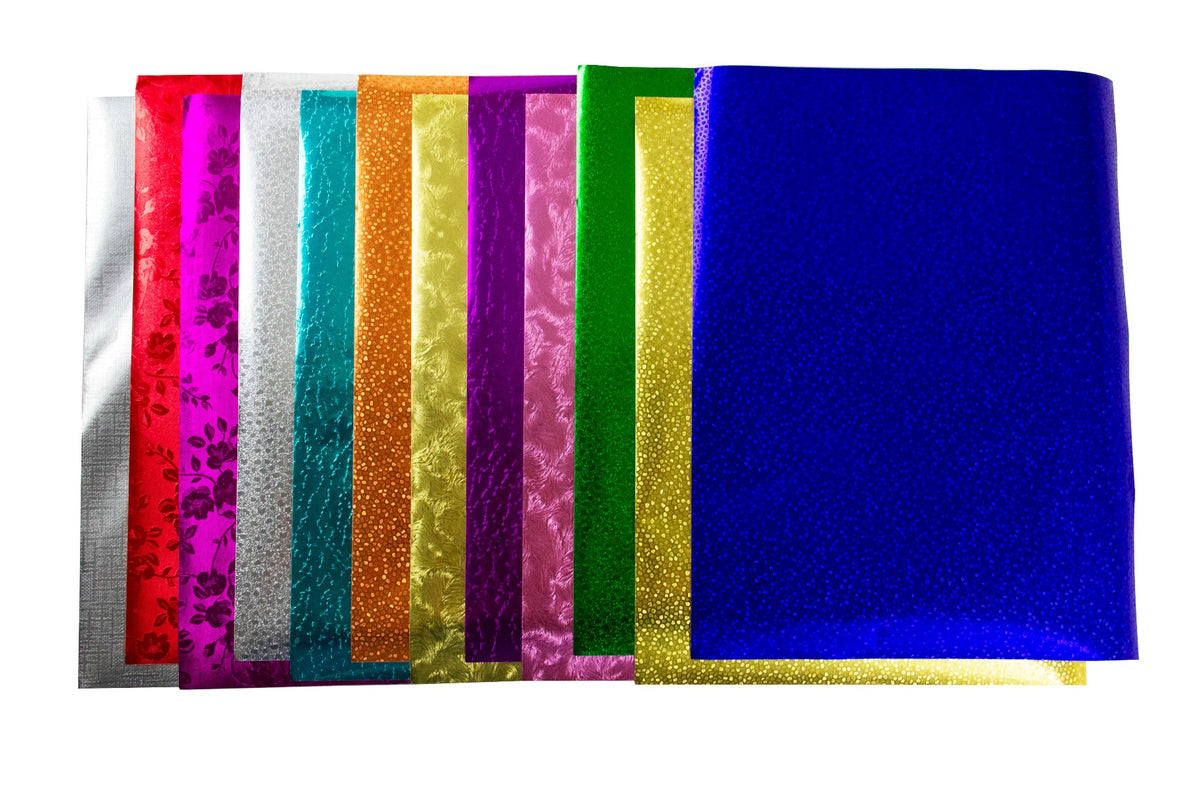 Hygloss Embossed Metallic Paper 8.5" x 10", 30 Assorted Color