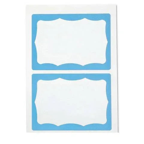 Self-Adhesive Name Badges, Blue Visitor, Pack Of 100