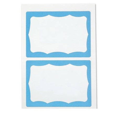 Self-Adhesive Name Badges, Blue Visitor, Pack Of 100