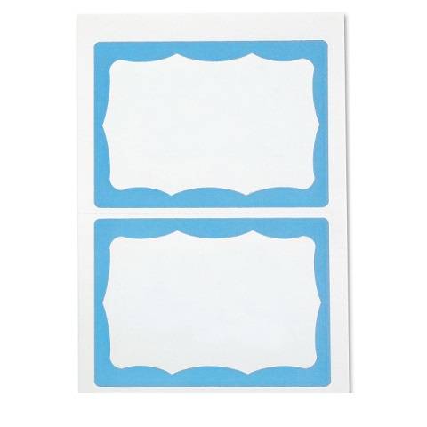 Self-Adhesive Name Badges, Blue Visitor, Pack Of 100