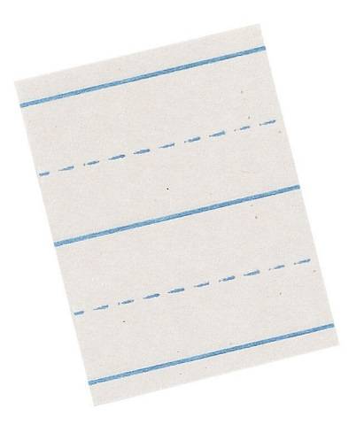Pacon Picture Story Paper - White Ruled Newsprint 9" X 12" 500 SHEETS