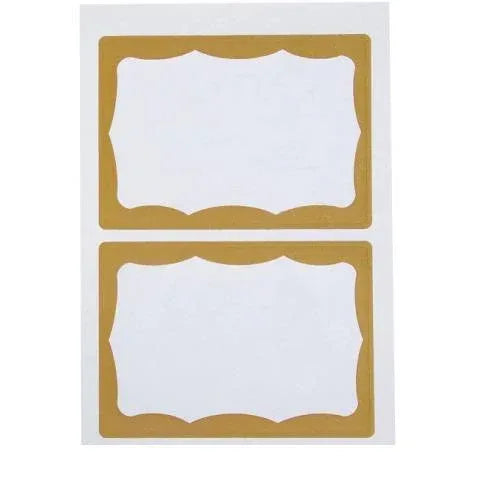 Self-Adhesive Name Badges, Gold Visitor, Pack Of 100