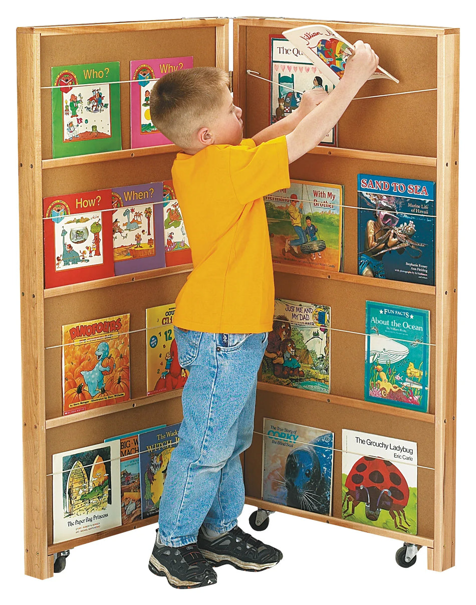 Jonti-Craft® Mobile Library Bookcase - 2 Sections