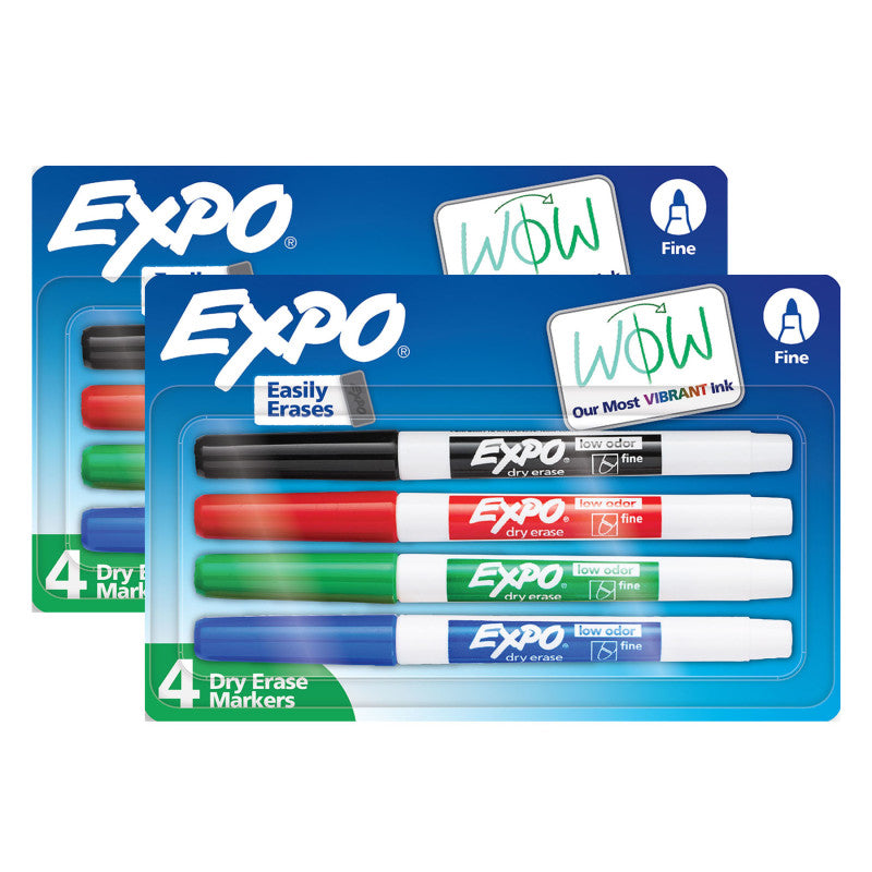 (2 ST) DRY ERASE MARKERS ASST 4CT