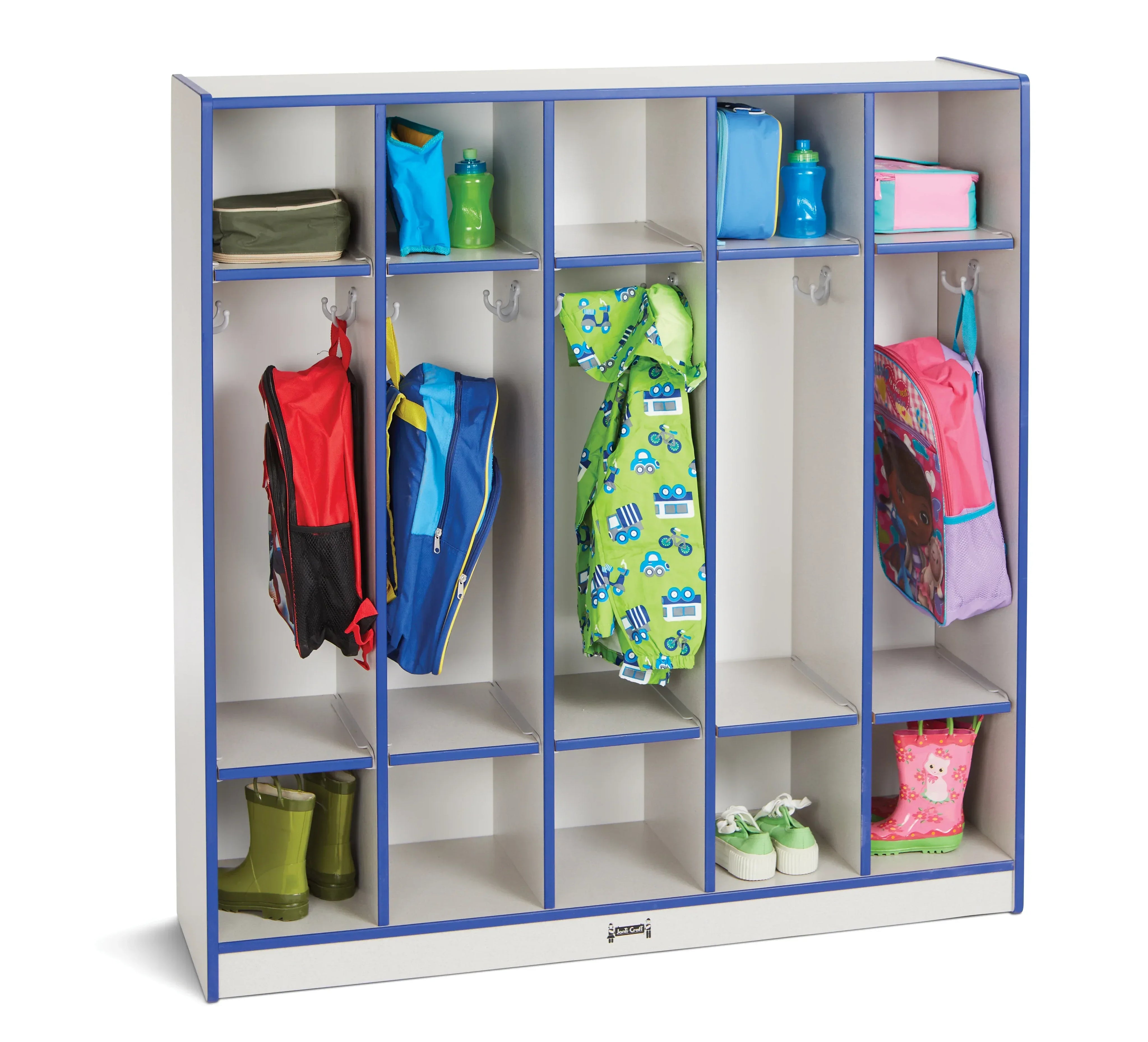 Rainbow Accents® 5 Section Coat Locker - Blue