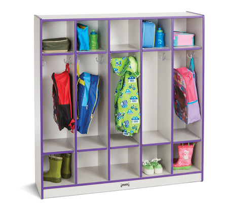 Rainbow Accents® 5 Section Coat Locker - Purple