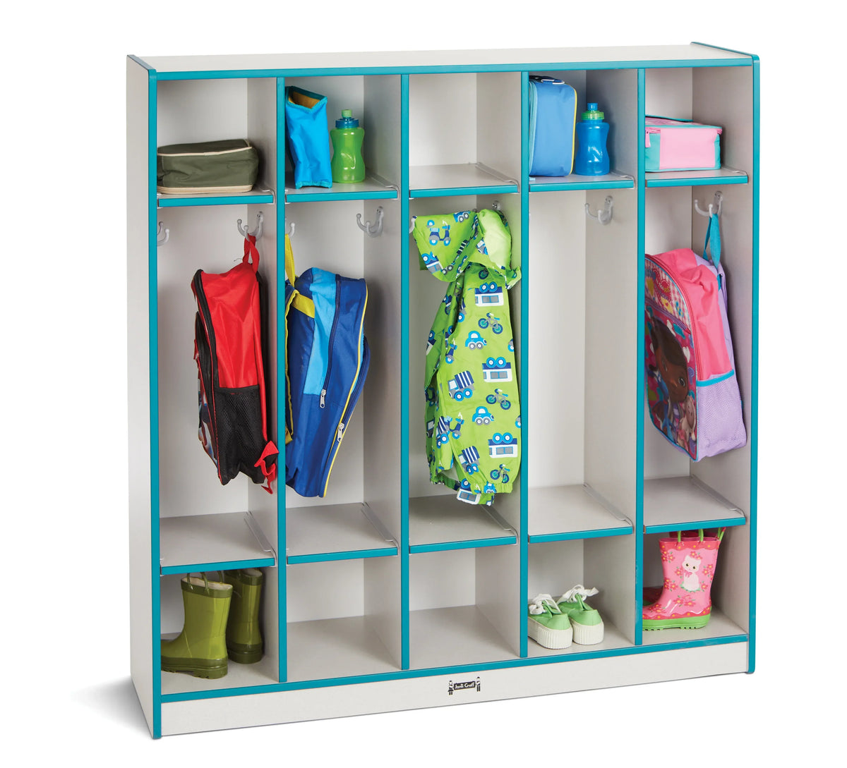 Rainbow Accents® 5 Section Coat Locker - Teal