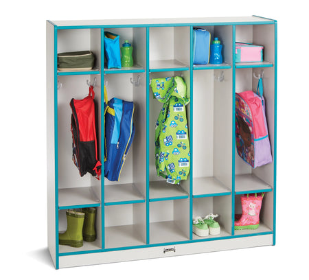 Rainbow Accents® 5 Section Coat Locker - Teal