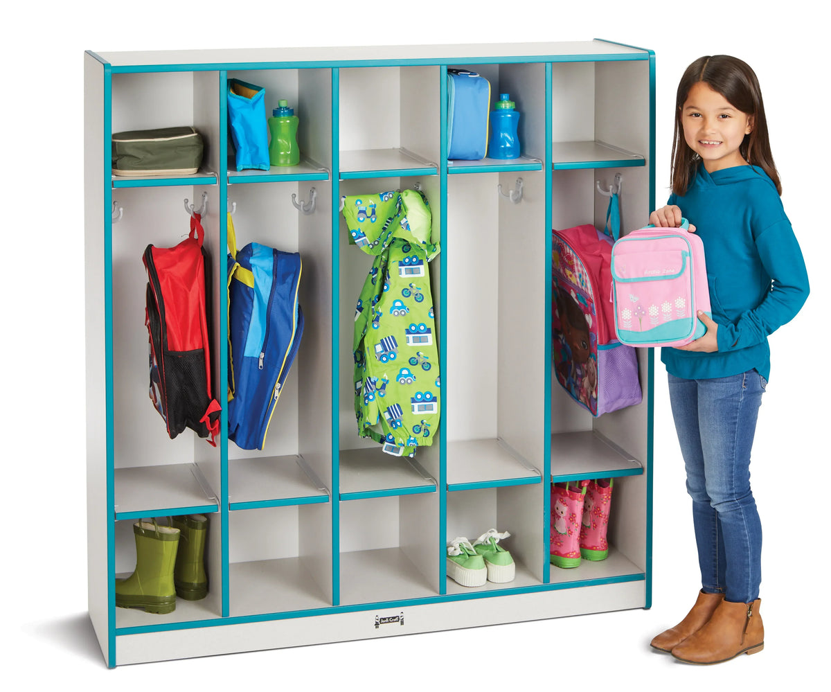 Rainbow Accents® 5 Section Coat Locker - Teal
