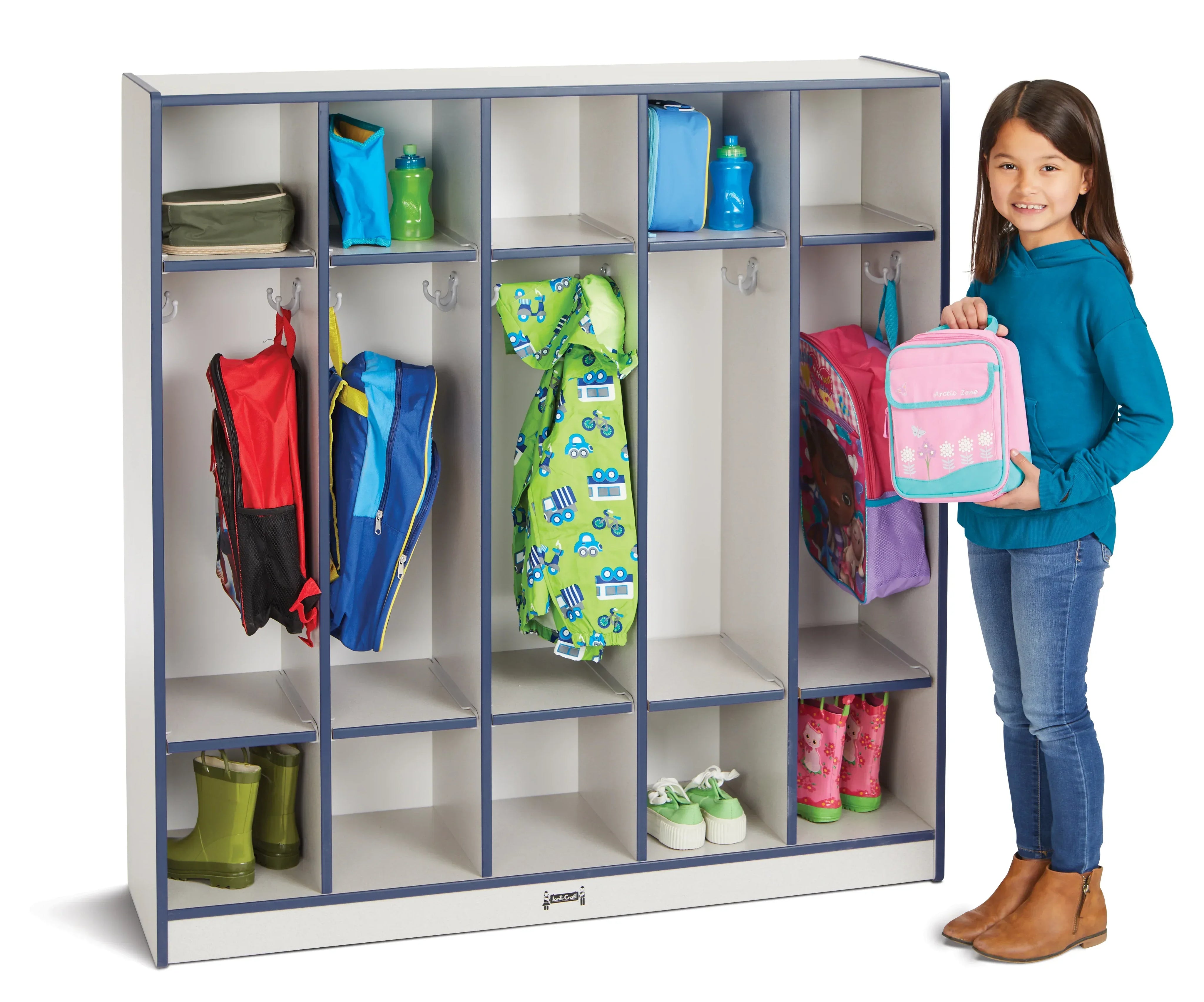 Rainbow Accents® 5 Section Coat Locker - Navy