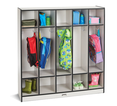 Rainbow Accents® 5 Section Coat Locker - Black