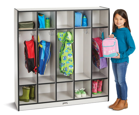 Rainbow Accents® 5 Section Coat Locker - Black