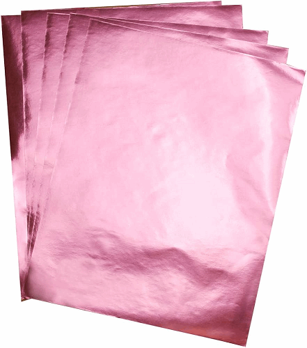Hygloss Metallic Foil Paper 8.5" x 11" Pink