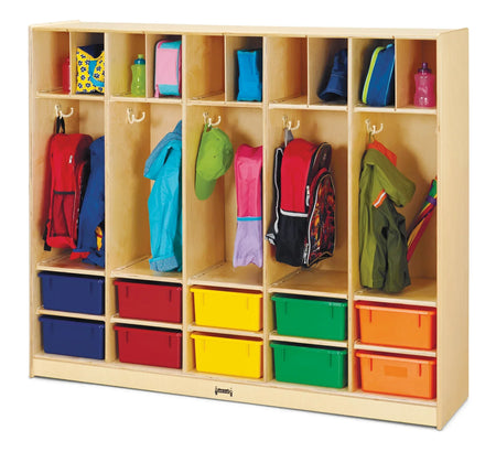 Jonti-Craft® Large Locker Organizer – with 10 Colored Tubs