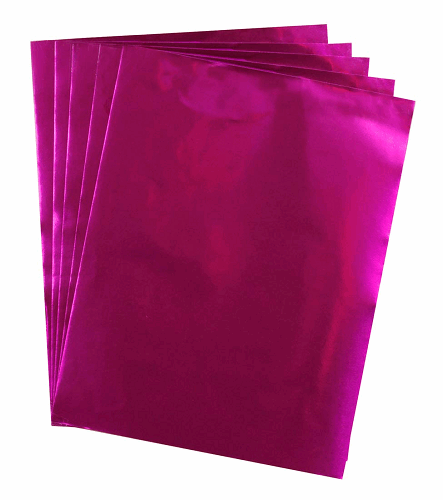 Hygloss Metallic Foil Paper 8.5" x 11" Fuchsia