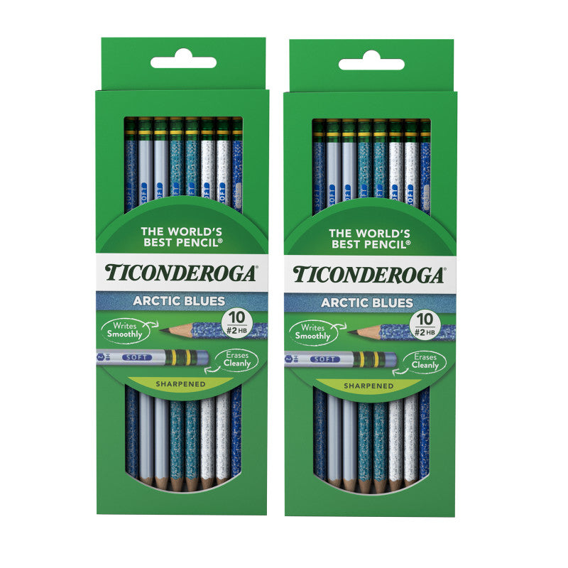 Arctic Blue #2 HB Pencils, 10 Count, 2 Pack